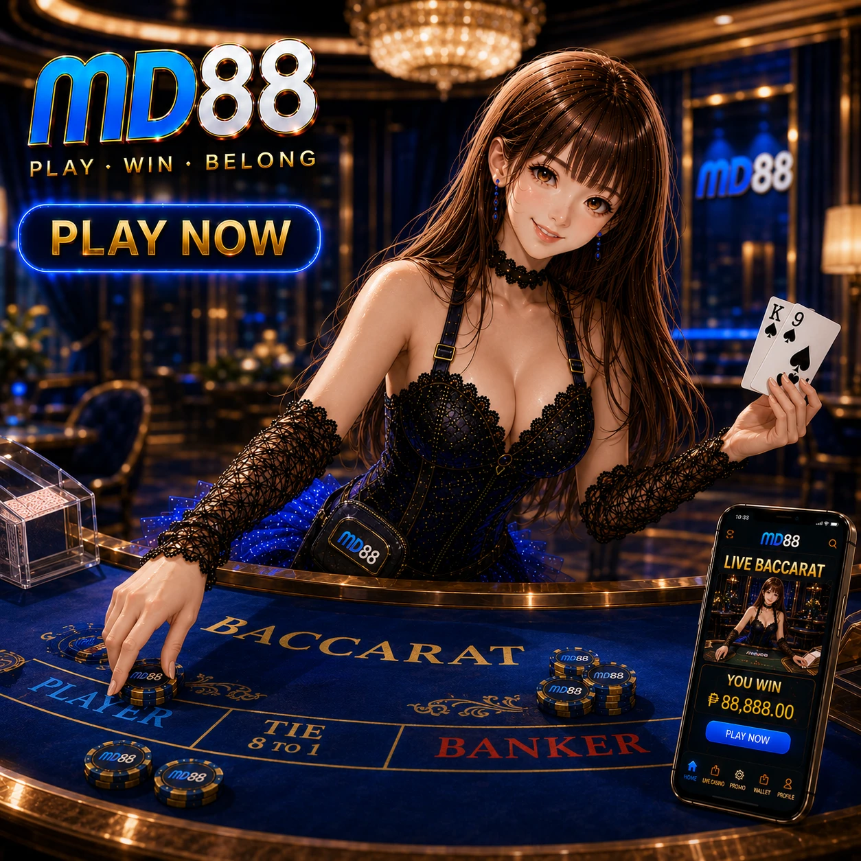 Visual breakdown showing a deposit of MYR 5,000 turning into MYR 11,000 with a golden 120% multiplier graphic, set against a dark purple background with celebratory accents